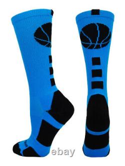 (electricblue/black, m) MadSportsStuff Basketball Socks with Basketball Logo